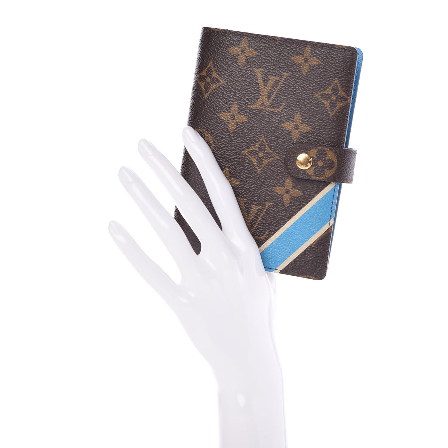 Monogram My LV Heritage Small Ring Agenda Cover White Blue Clair
