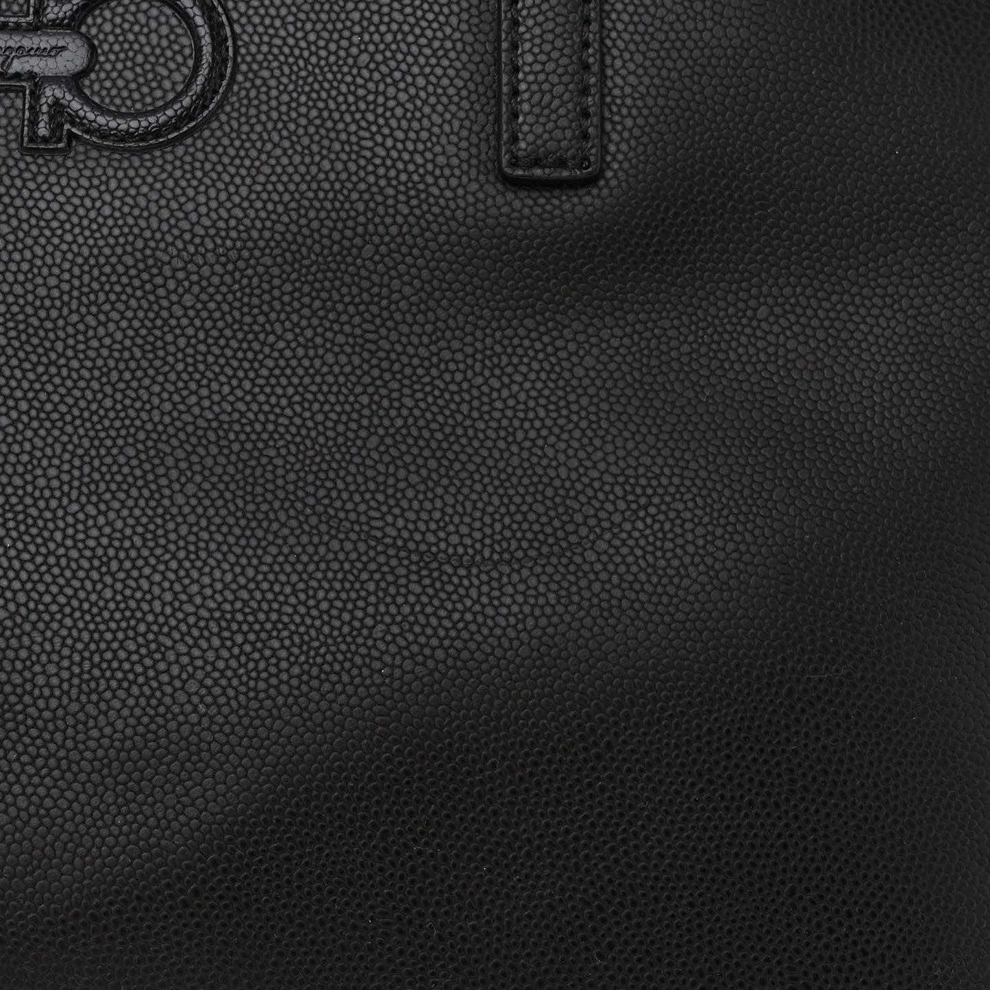 SALVATORE FERRAGAMO Calfskin Medium Tote Black