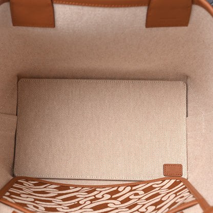 Hermes H Plume Canvas Swift Printed Maillons & Co Steeple 25 Bag Fauve Ecru Beige Gold 6 of 12