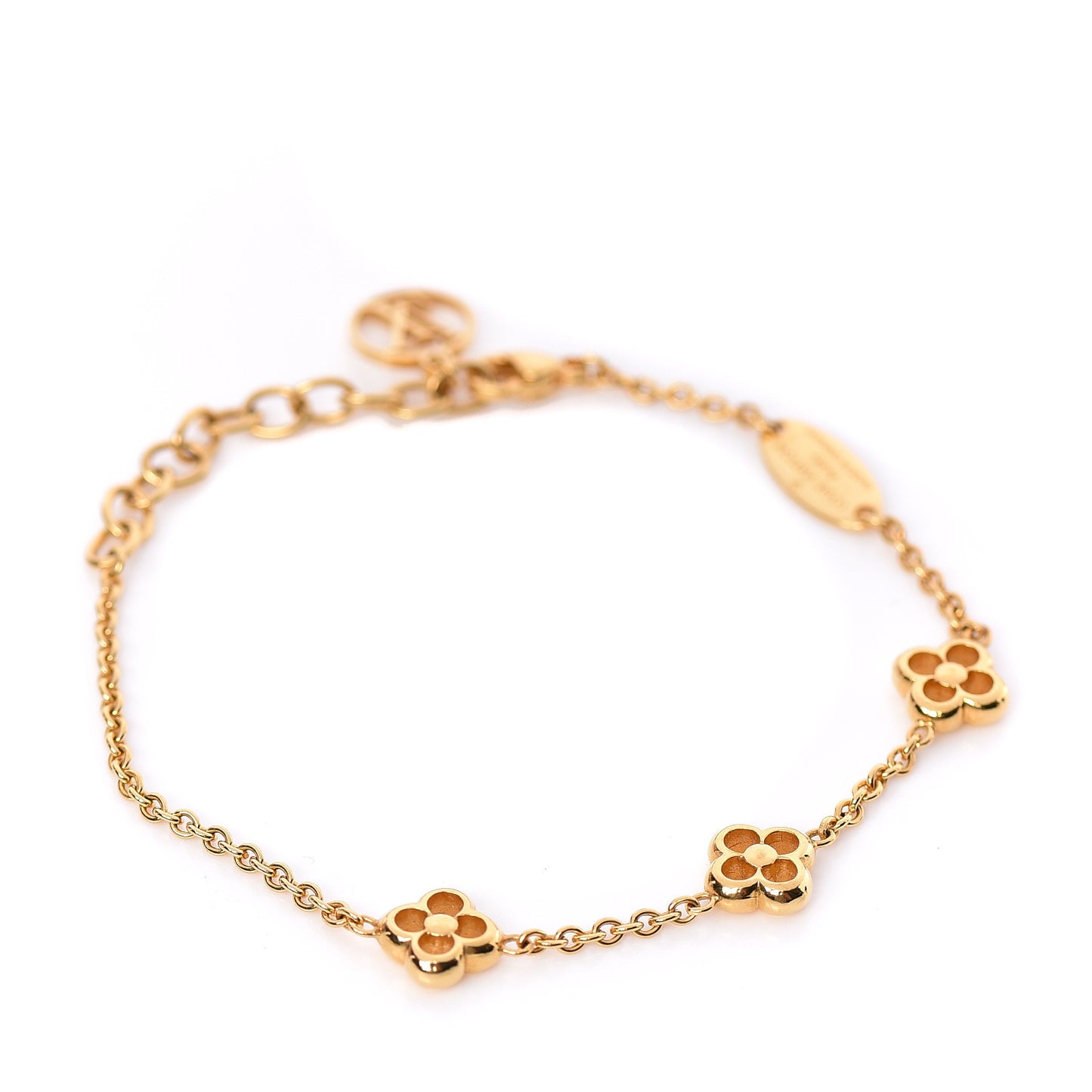 Brass Flower Full Bracelet Gold