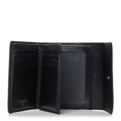 Chanel Grained Calfskin CC Button Flap Wallet Black 6 of 17