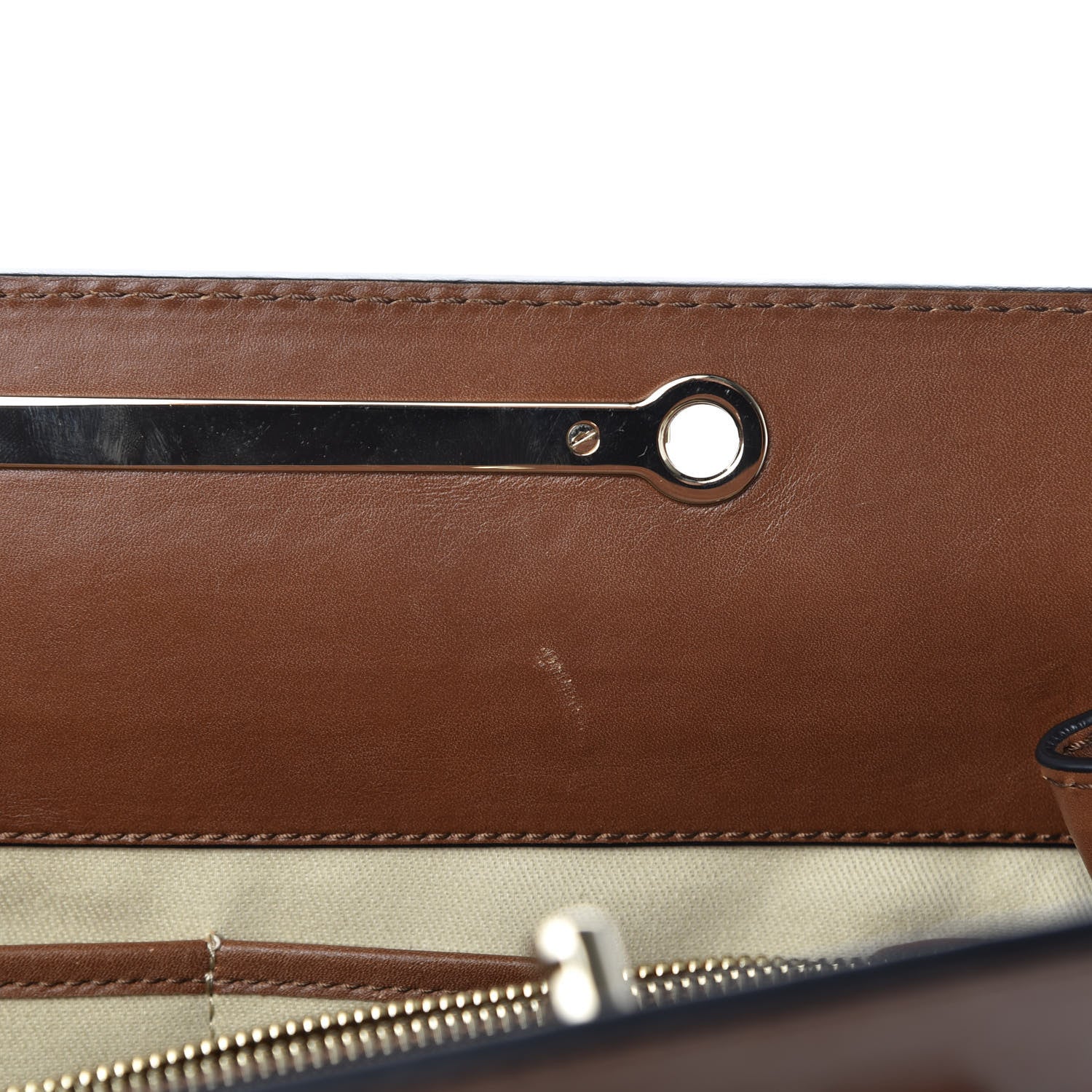 Valentino Garavani Vitello Demetra Satchel Brun 7 of 10