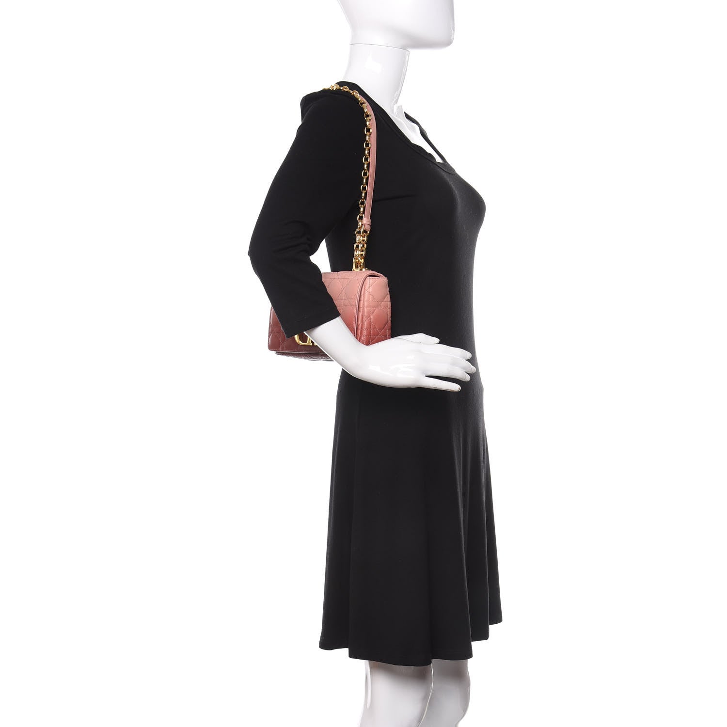 Christian Dior Lambskin Cannage Gradient Small Caro Bag Pink 2 of 9