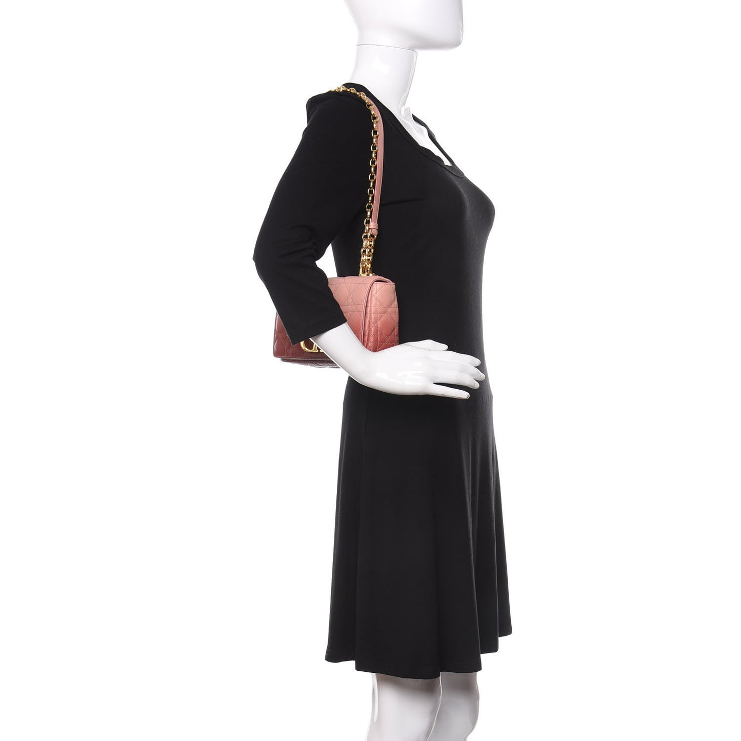 Lambskin Cannage Gradient Small Caro Bag Pink
