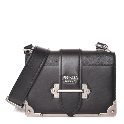 Prada City Calf Saffiano Cahier Bag Black 1 of 8