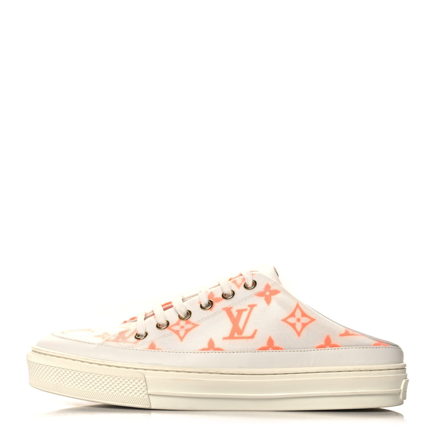 Louis Vuitton Technical Fabric Monogram Stellar Open Back Sneakers 38.5 Orange 1 of 8