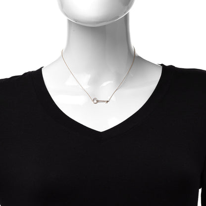 Tiffany 18K Rose Gold Small Oval Key Station Pendant Necklace 3 of 10