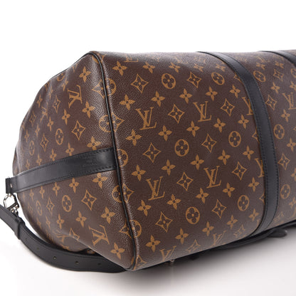 Louis Vuitton Monogram Macassar Keepall Bandouliere 55 11 of 12