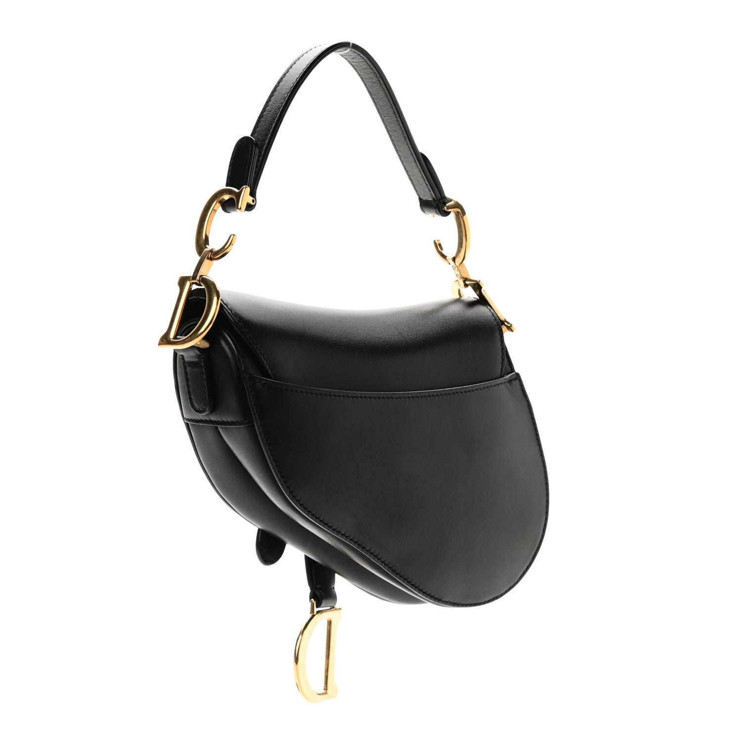 Christian Dior Calfskin Saddle Bag Black 3 of 7