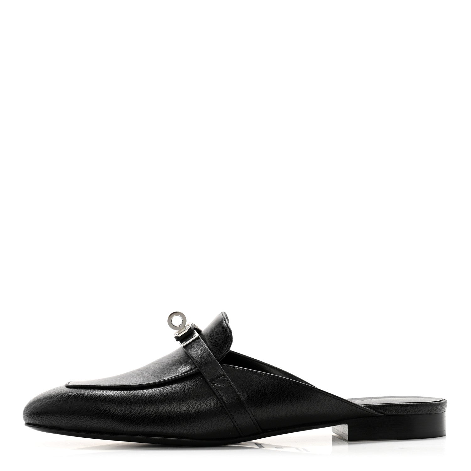 Hermes Goatskin Oz Mules 38.5 Black 1 of 10