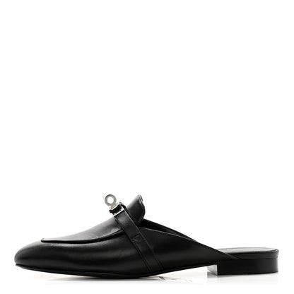Hermes Goatskin Oz Mules 38.5 Black 1 of 10