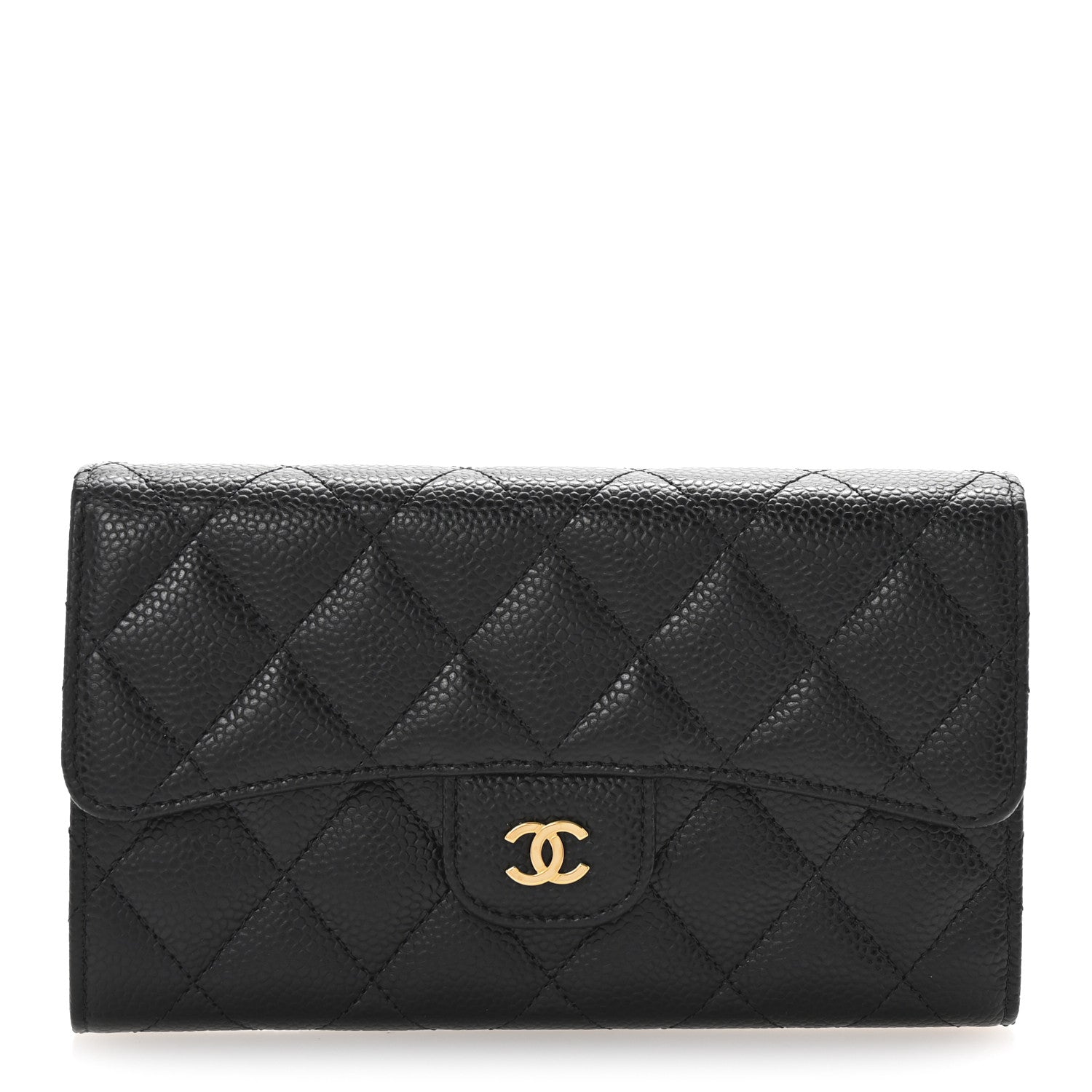 Chanel Caviar Quilted Large Flap Wallet Black 1 of 9