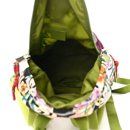 Gucci X THE NORTH FACE Econyl Nylon Floral Medium Backpack Green 5 of 11
