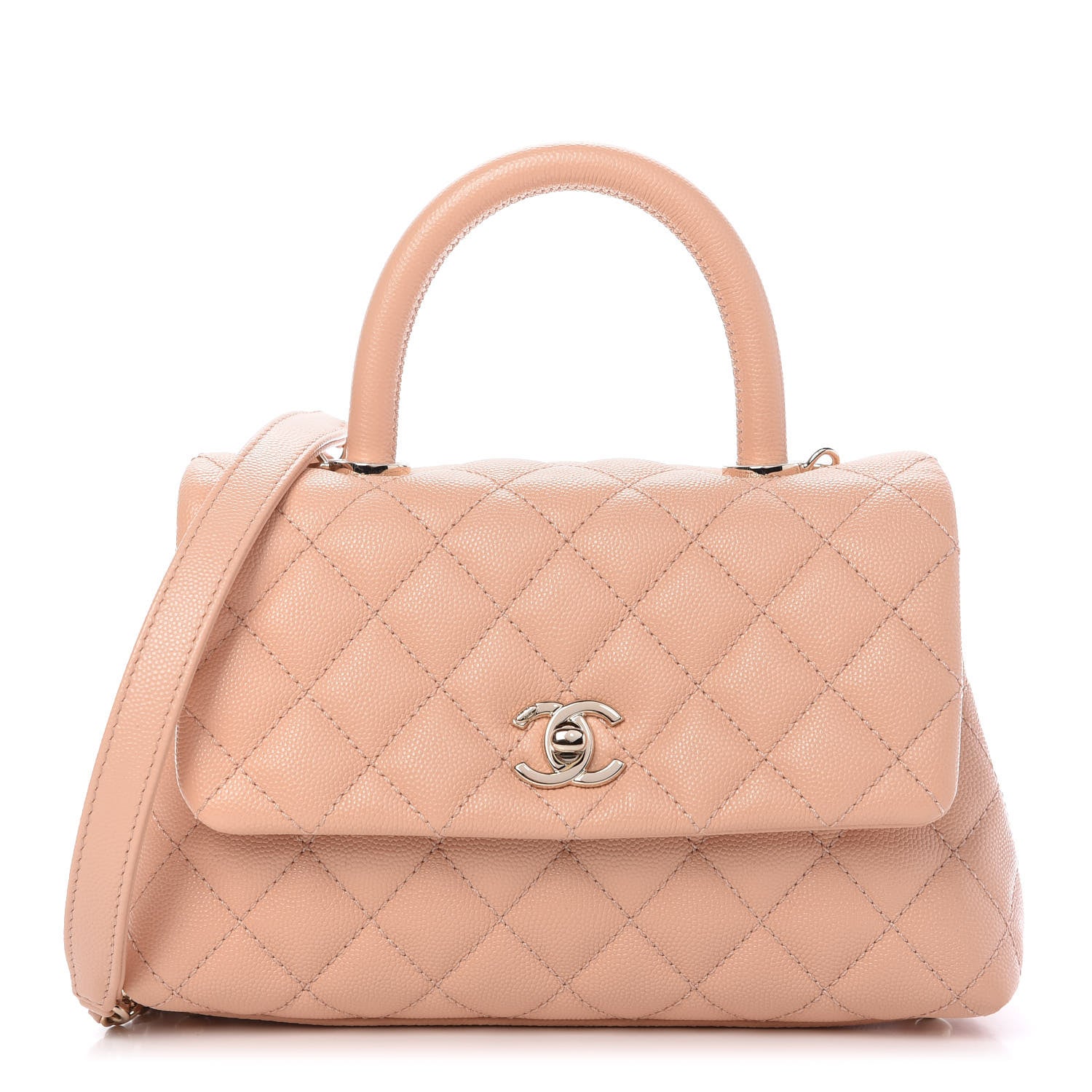 Chanel Caviar Quilted Mini Coco Handle Flap Light Pink 1 of 10