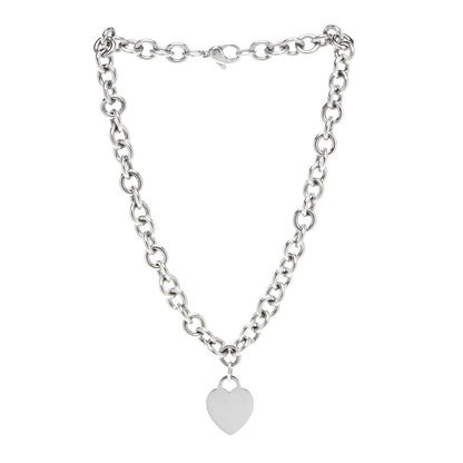 Tiffany Sterling Silver Heart Tag Necklace 3 of 4