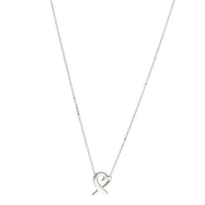 Tiffany Sterling Silver Small Paloma Picasso Loving Heart Pendant Necklace 1 of 6