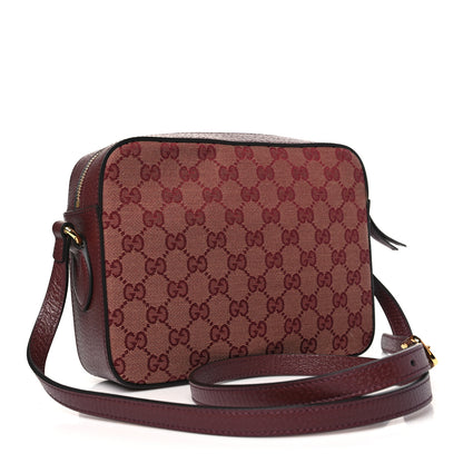 Gucci Monogram Textured Dollar Calfskin Small Horsebit 1955 Shoulder Bag Sahara Rubino Chardonnay 3 of 11