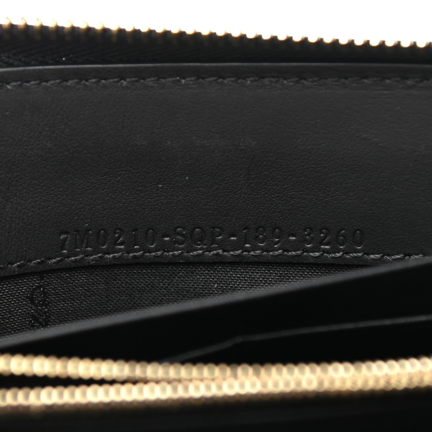 Fendi Vitello Century Metal Monster Eyes Zip Around Wallet Black 7 of 8
