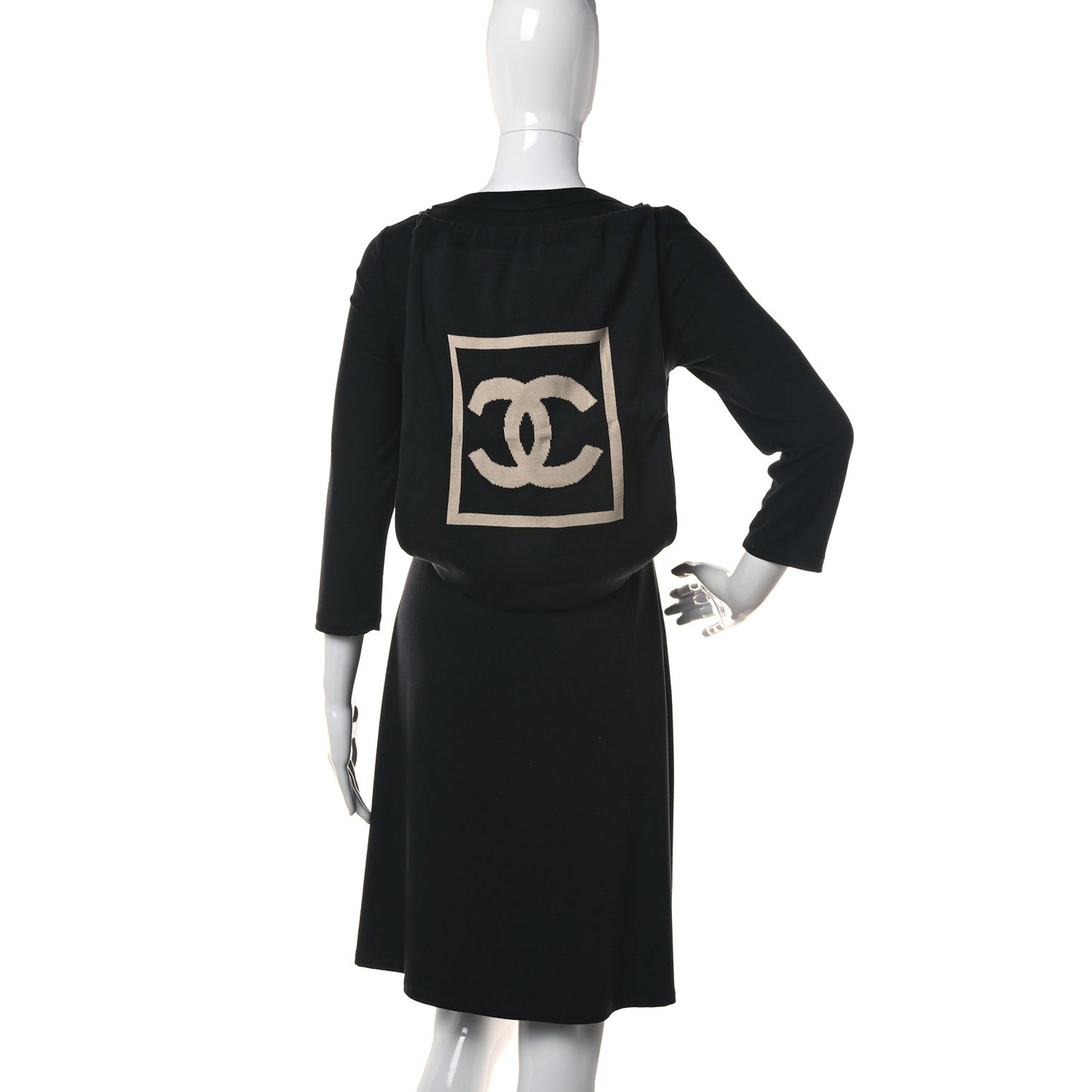 Cotton CC Drawstring Sport Line Backpack Black