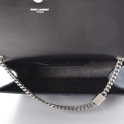 Saint Laurent Denim Medium Classic Monogram Kate Satchel Light Blue 5 of 7
