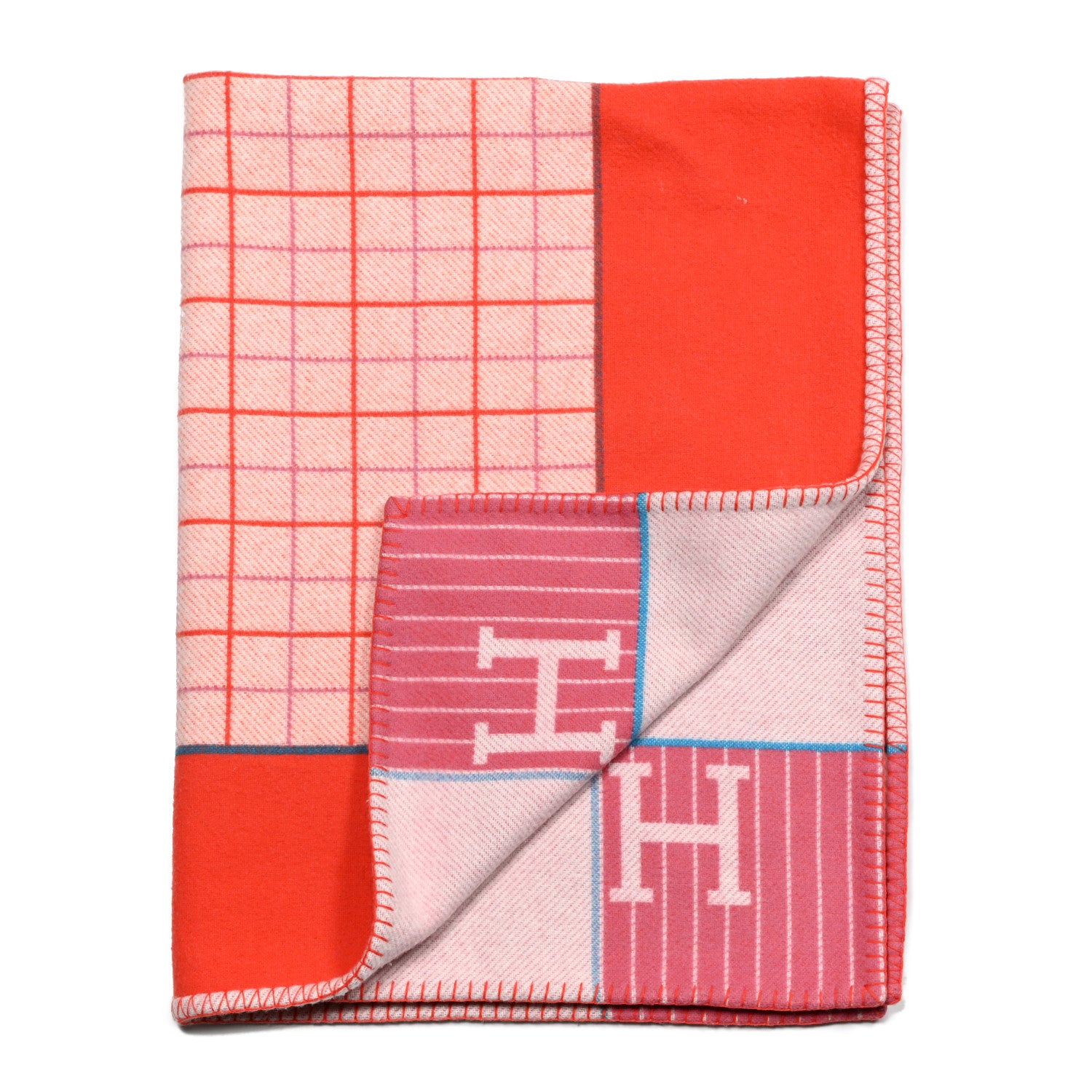 Hermes Wool Cashmere Avalon Passe-Passe Blanket Figue 2 of 4