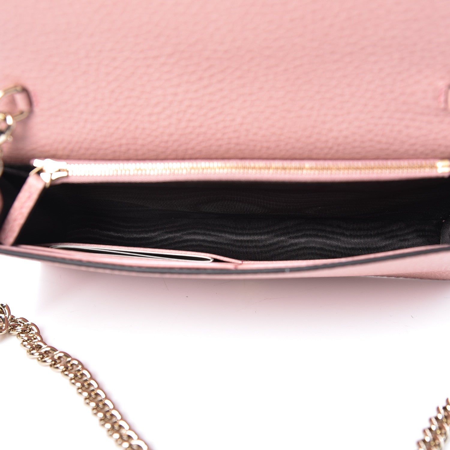 Gucci Dollar Calfskin Medium Betty Chain Wallet Soft Pink 9 of 10