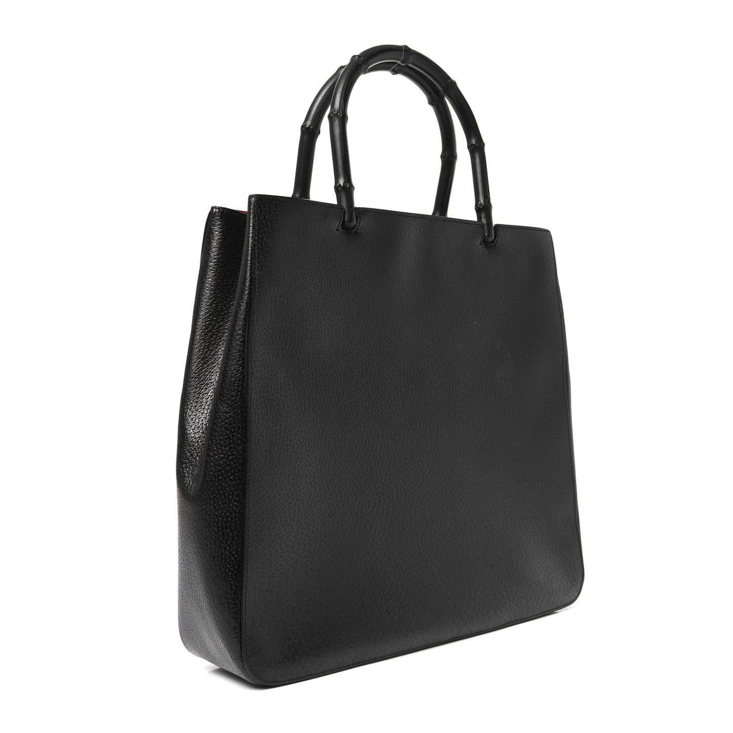 Pigskin Cinghiale Bamboo Tote Black