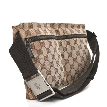 Gucci GG Monogram Double Pocket Belt Bag Dark Brown 2 of 10