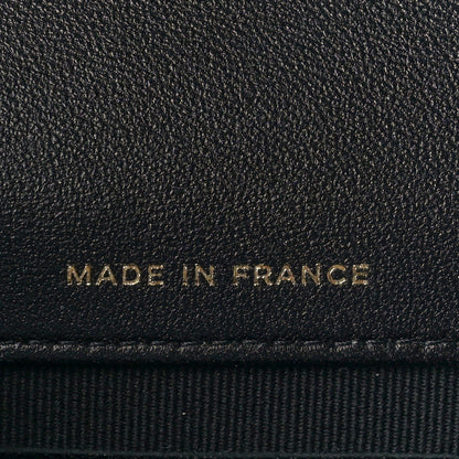 Chanel Lambskin Quilted Pearl Top Handle Clutch With Chain Black 7 of 12