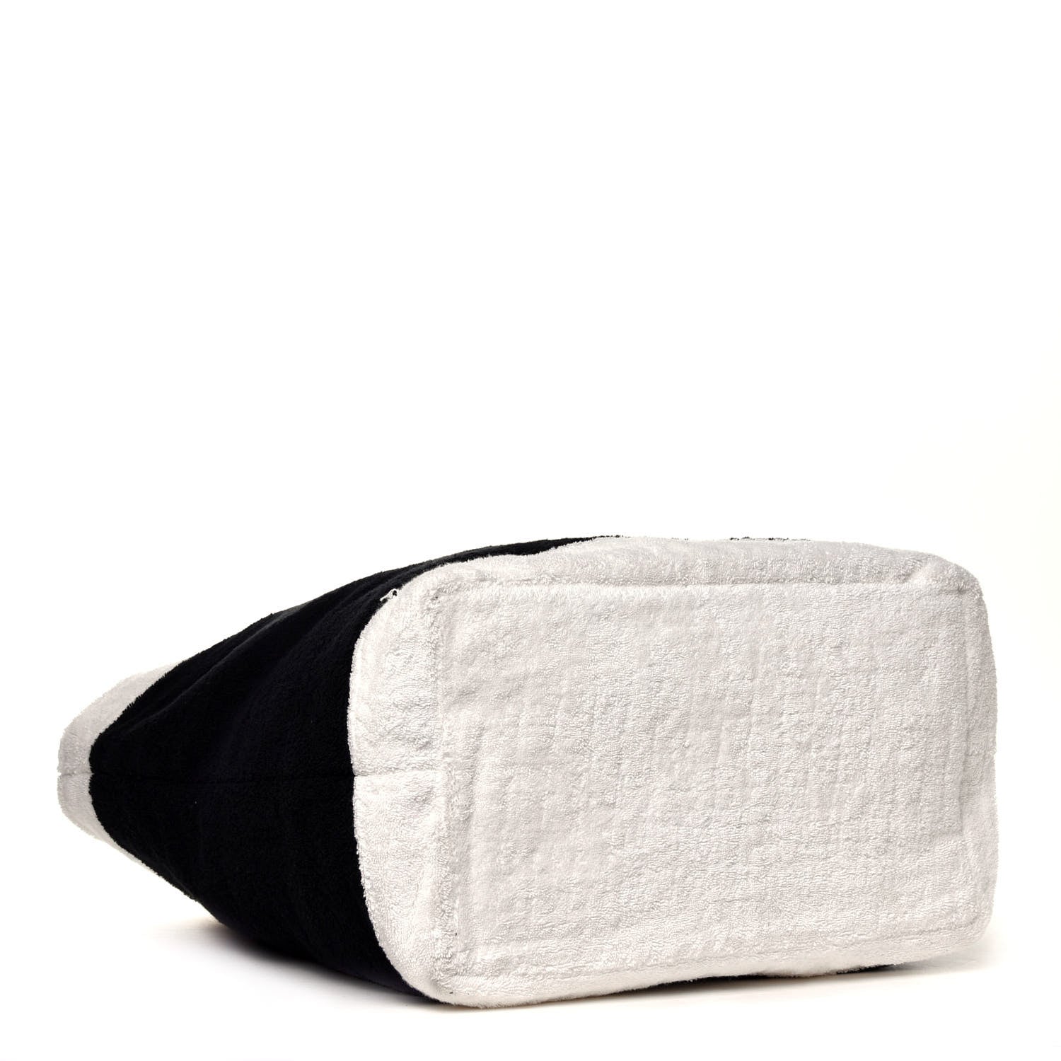 Chanel Terry Cotton CC Beach Tote Towel Set Black White 4 of 6