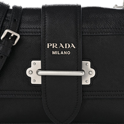 Prada Glace Calf Large Soft Cahier Bag Black Astrale 10 of 13