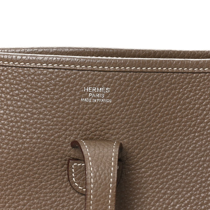 Hermes Taurillon Clemence Evelyne III PM Etoupe 6 of 10