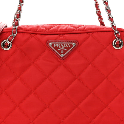 Prada Nylon Tessuto Impuntu Quilted Crossbody Bag Rosso 8 of 12