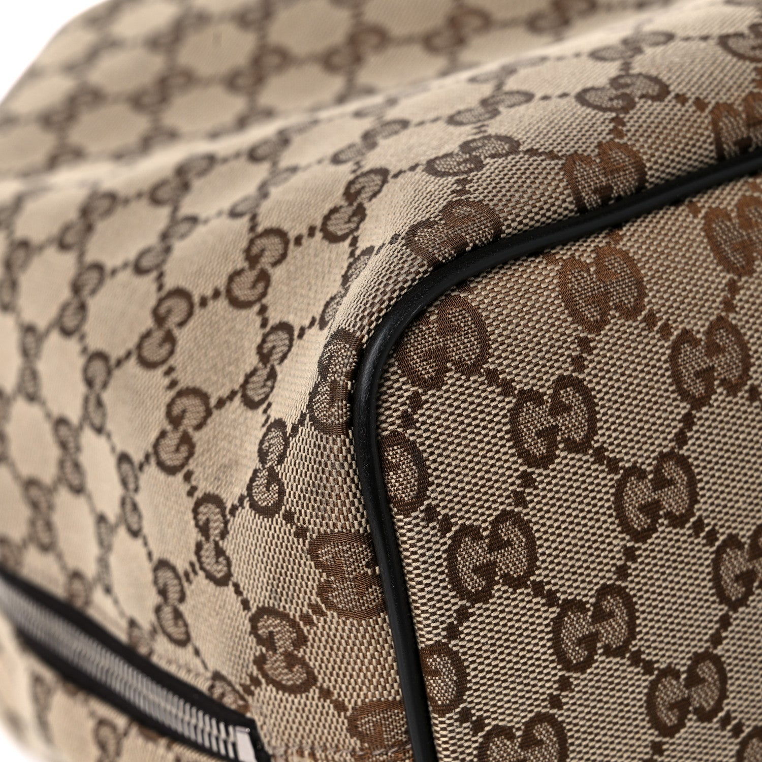 Gucci Monogram Dollar Calfskin O Drawstring Backpack Beige Ebony Testa di Moro Dark Chocolate 10 of 17