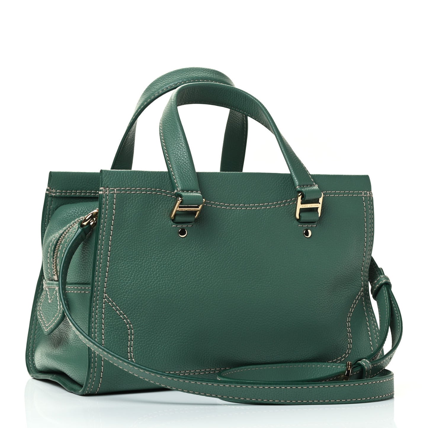 Textured Calfskin Cruiser Convertible Satchel Green