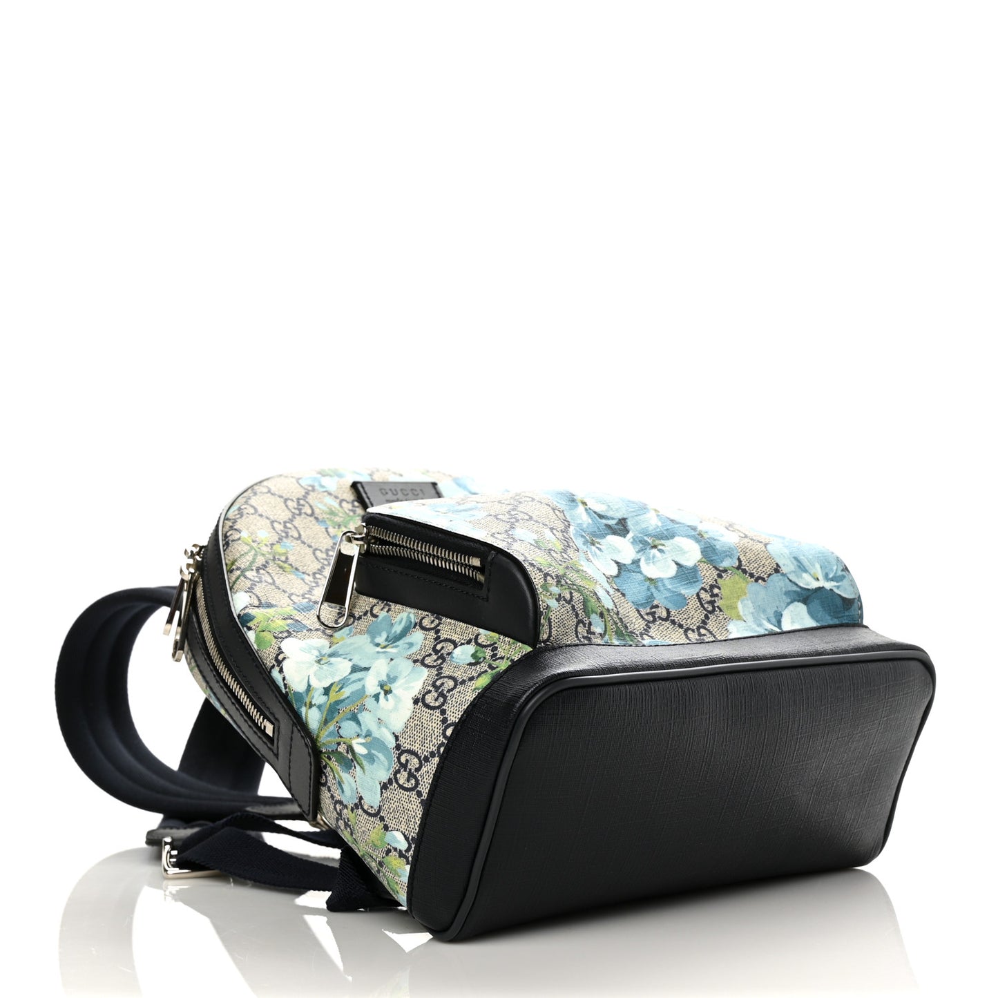 GG Supreme Monogram Blooms Small Day Backpack Blue