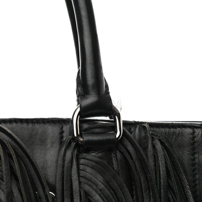 Prada Nappa Fringe Tote Black 13 of 13