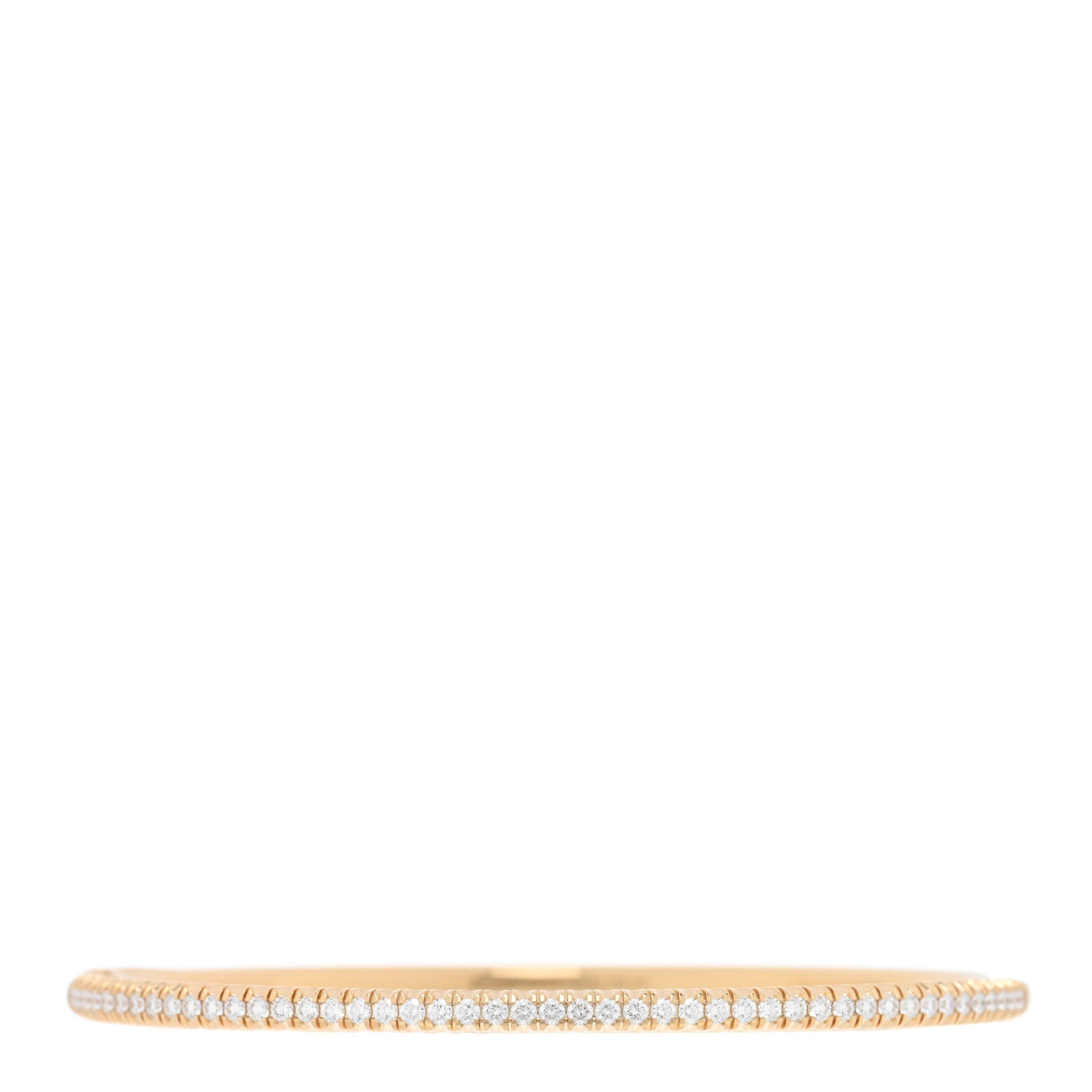 Cartier 18K Yellow Gold Diamond Etincelle de Cartier Bangle Bracelet 16 1 of 4