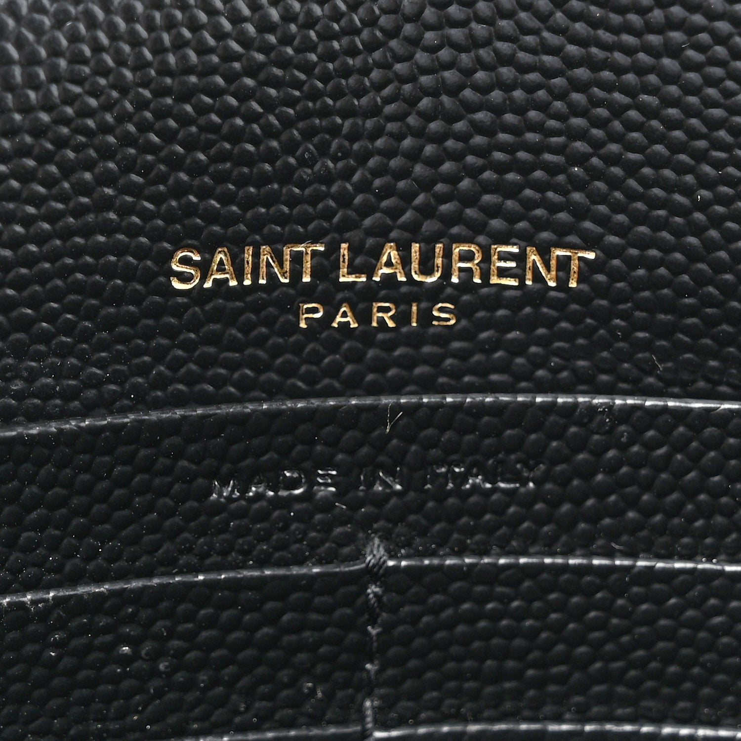 Saint Laurent Grain De Poudre Matelasse Chevron Monogram Envelope Chain Wallet Black 6 of 11