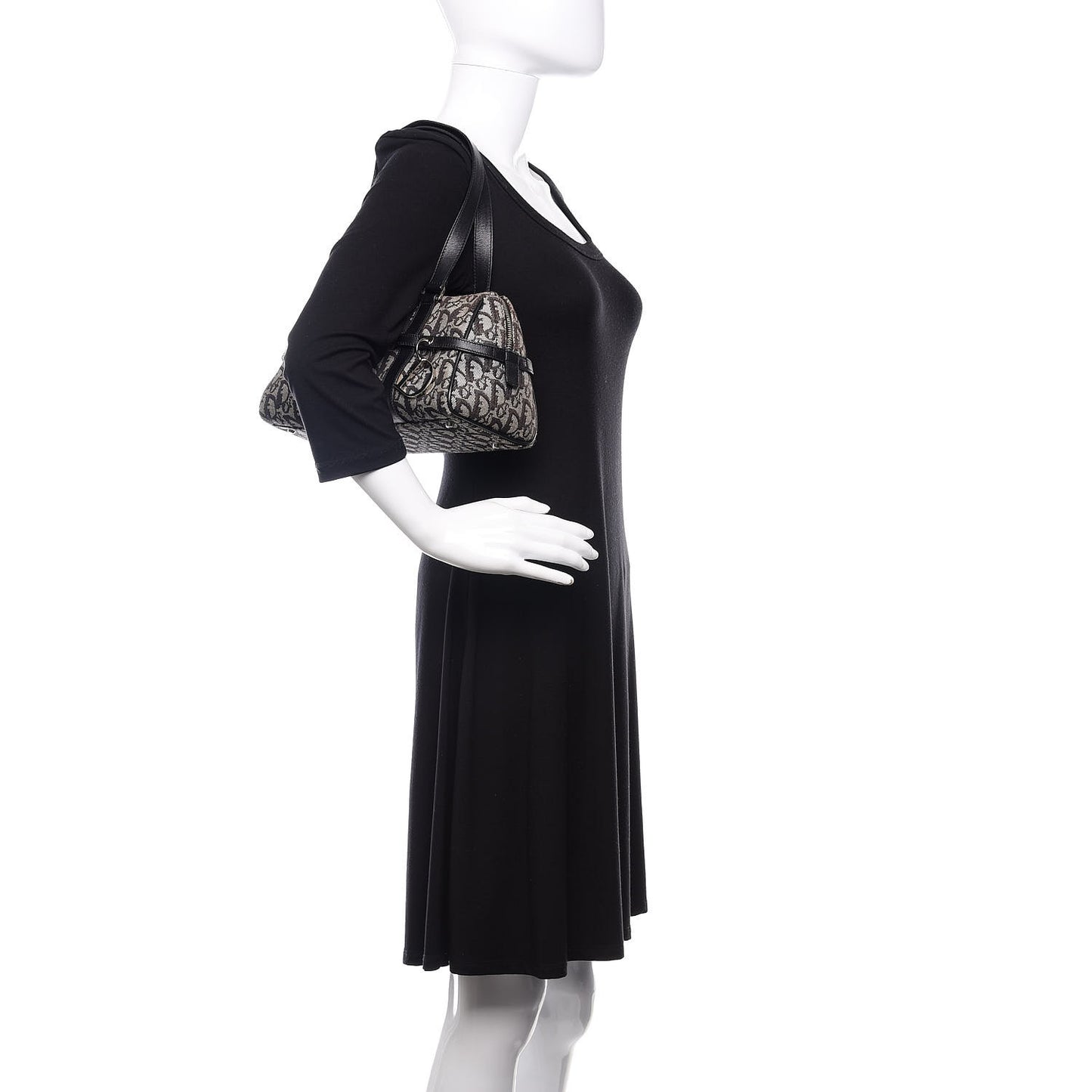 Denim Monogram Charms Shoulder Bag Blue