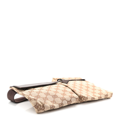 Gucci GG Monogram Double Pocket Belt Bag Dark Brown 4 of 10