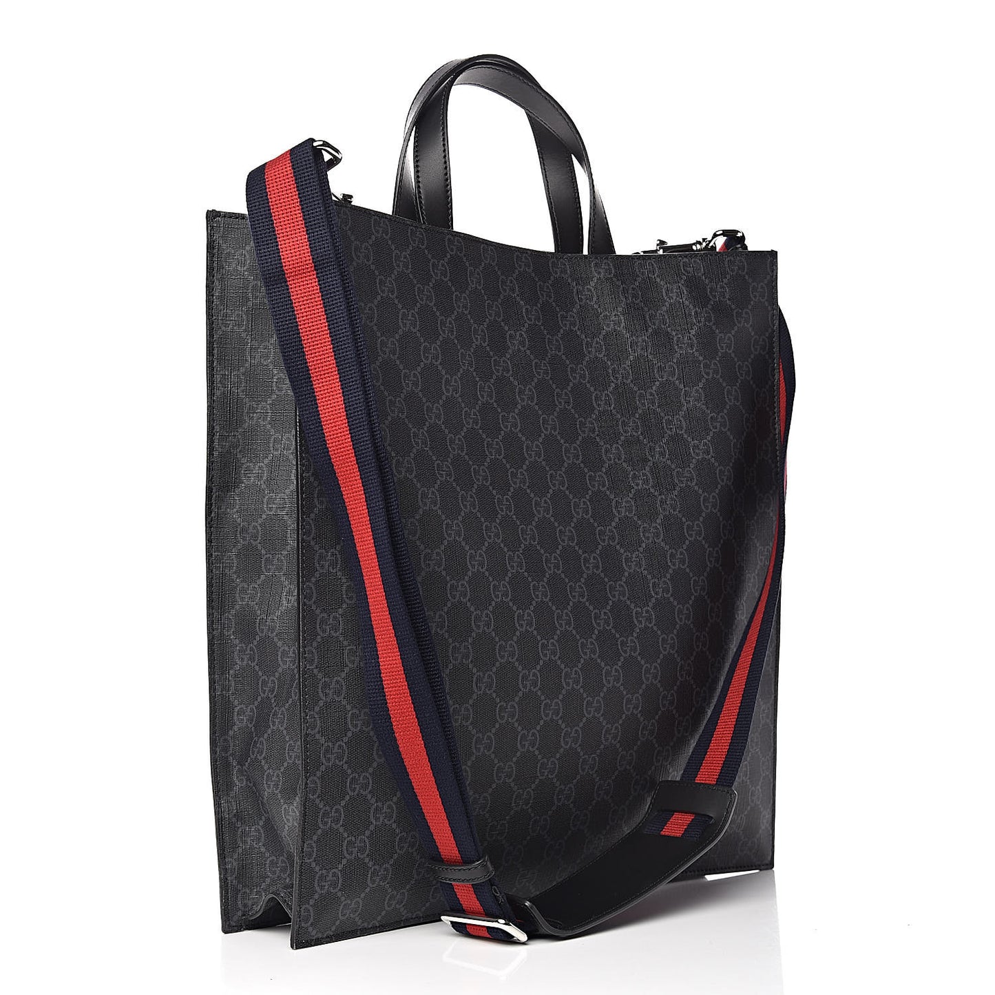 GG Supreme Monogram Night Courrier Vertical Tote Black Multicolor