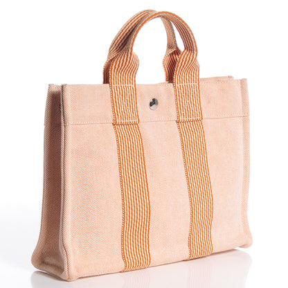 Hermes Cotton Canvas Fourre Tout PM Tote Orange 8 of 15