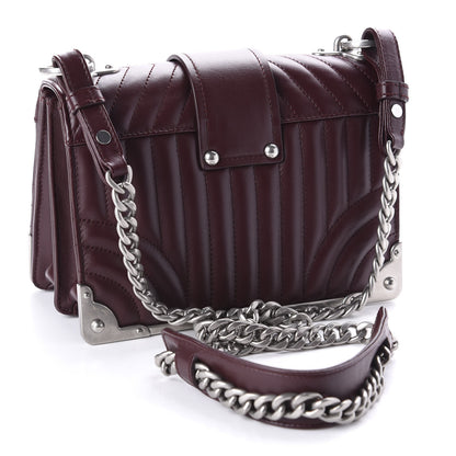 Prada Soft Calfskin Impunture Diagramme Cahier Bag Granato 3 of 9