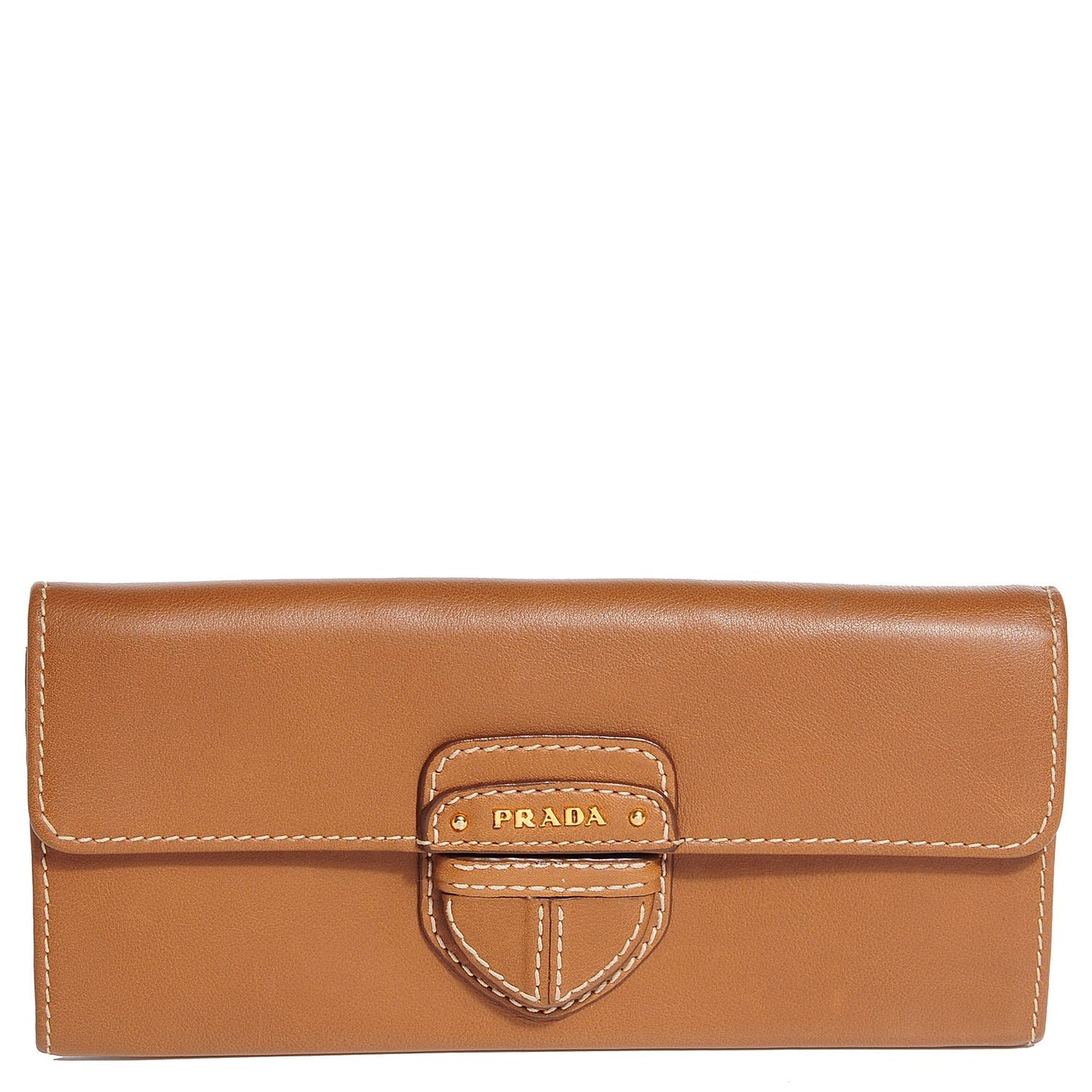 City Calf Long Wallet Caramel