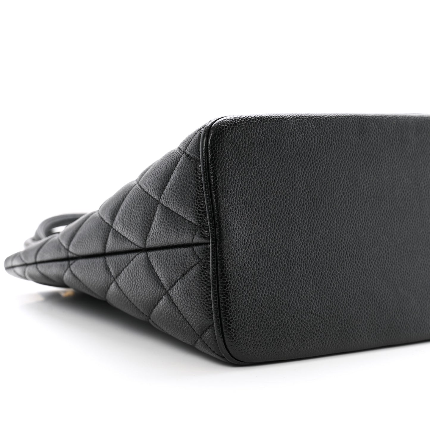 Caviar Quilted Medallion Tote Black