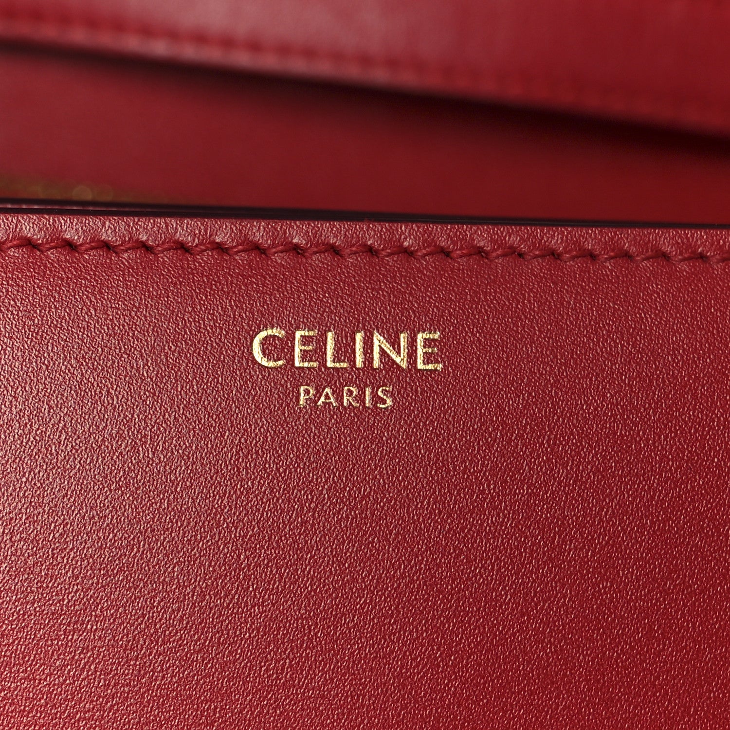 Celine Box Calfskin Medium Classic Box Flap Bag Red 7 of 10