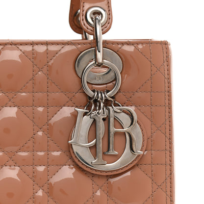 Christian Dior Patent Cannage Medium Lady Dior Beige 8 of 11