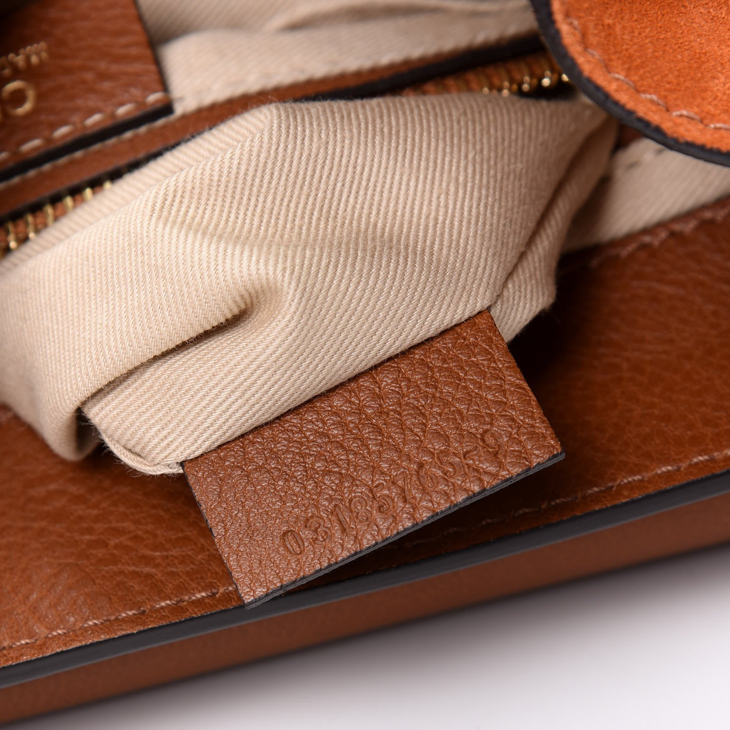 Chloe Suede Calfskin Medium Faye Backpack Tan 9 of 9