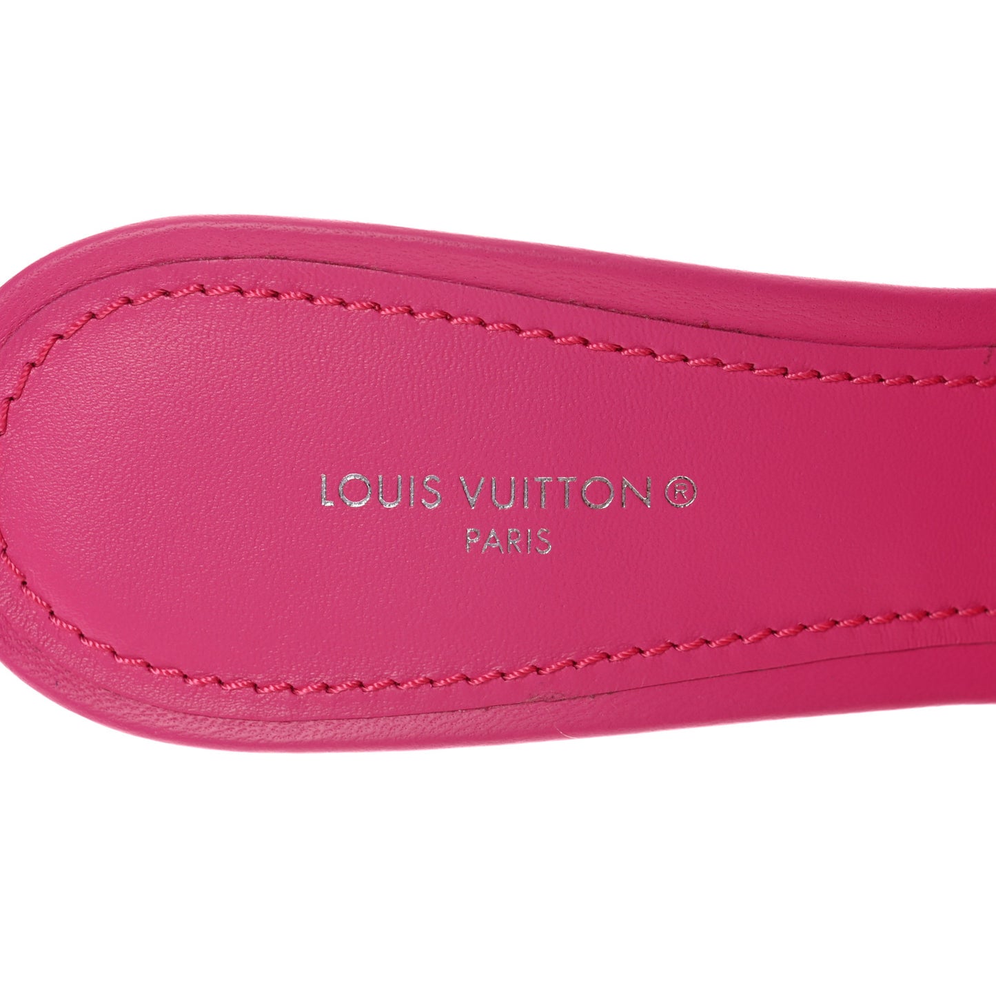 Lambskin Embossed Monogram Revival High Heel Mules 40 Rose Pop